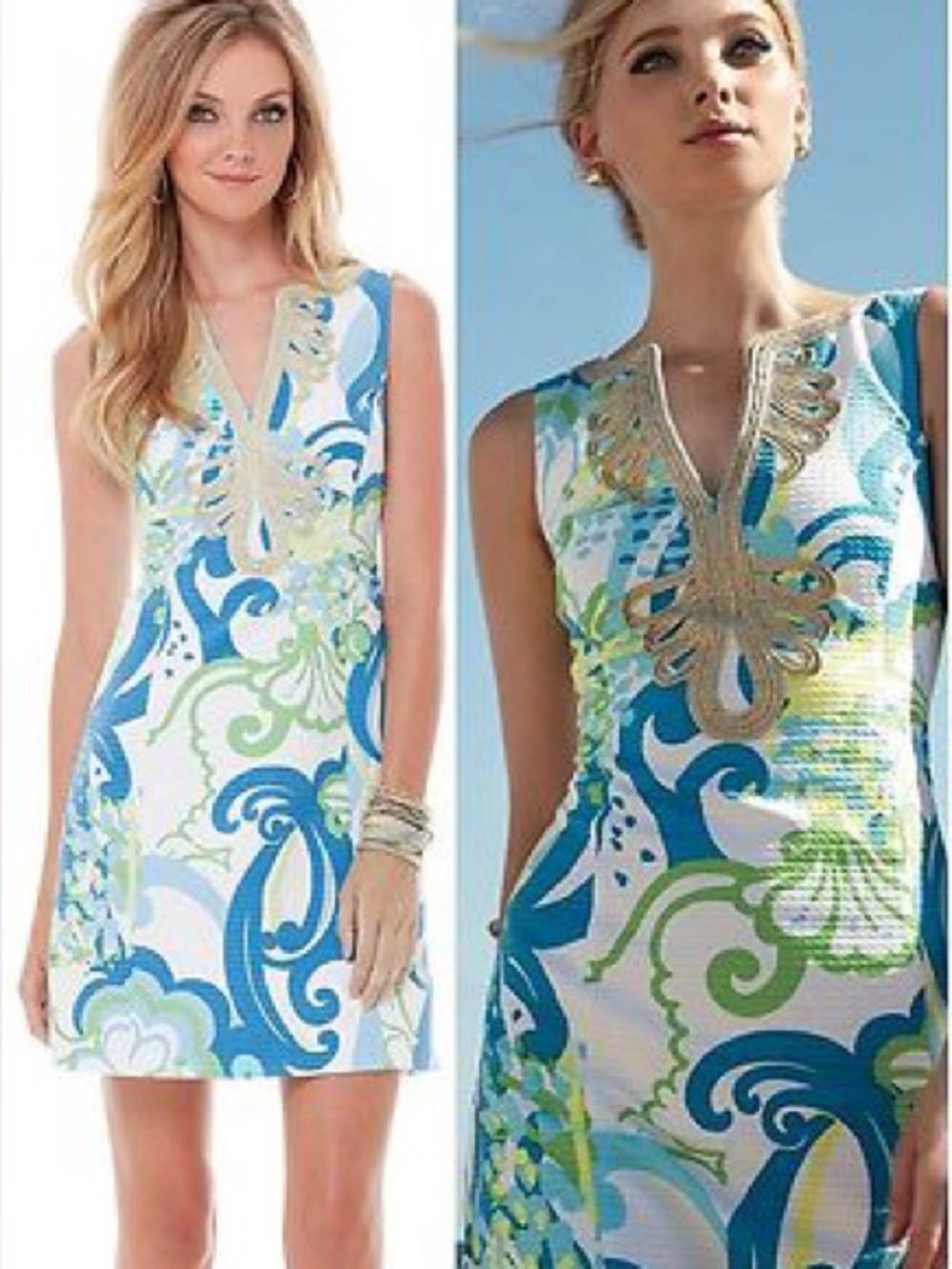 Lilly Pulitzer Janice Shift Dress Resort White Crystal Coast Size 2